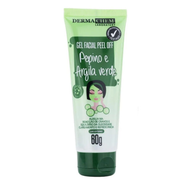 Gel Facial Peel Off Pepino e Argila Verde Dermachem